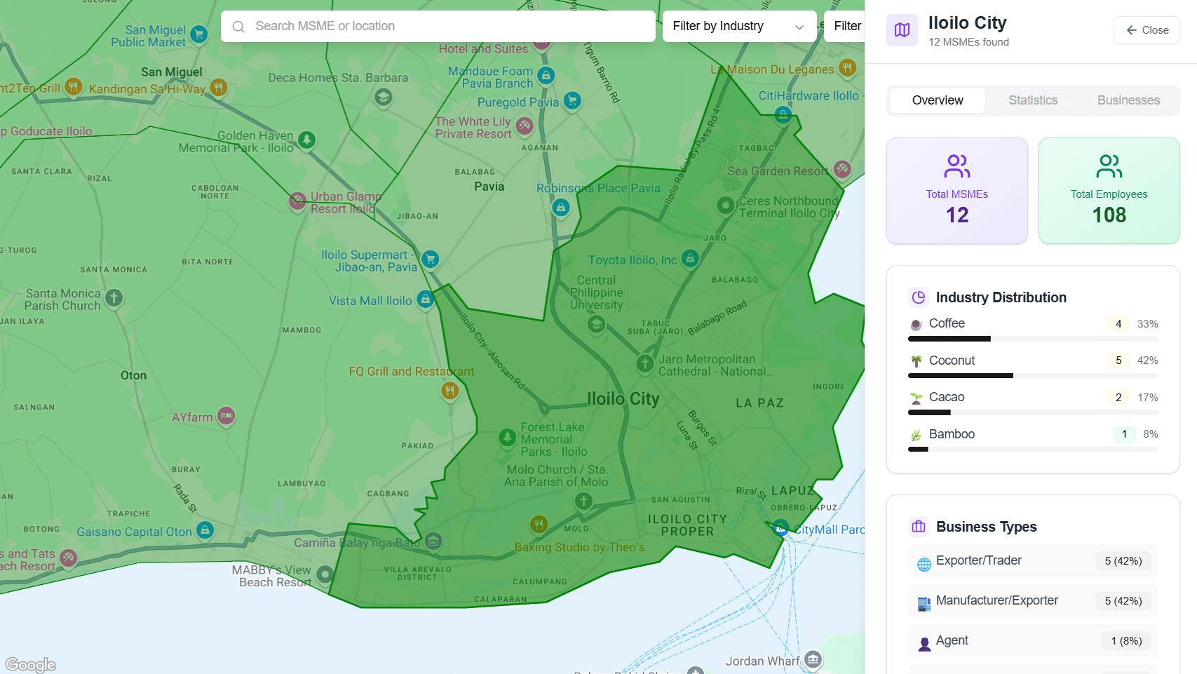 Iloilo Map Preview as background